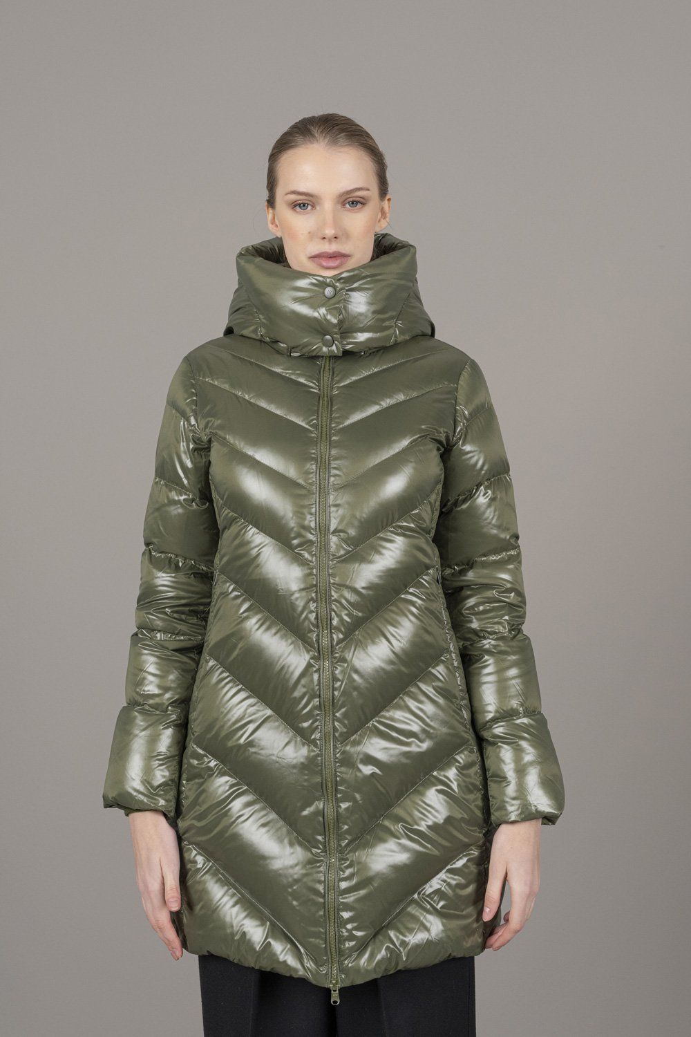 Naantal green three-quarter length jacket