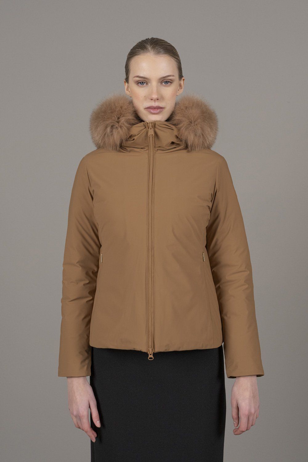 Trysil brown three-quarter length jacket