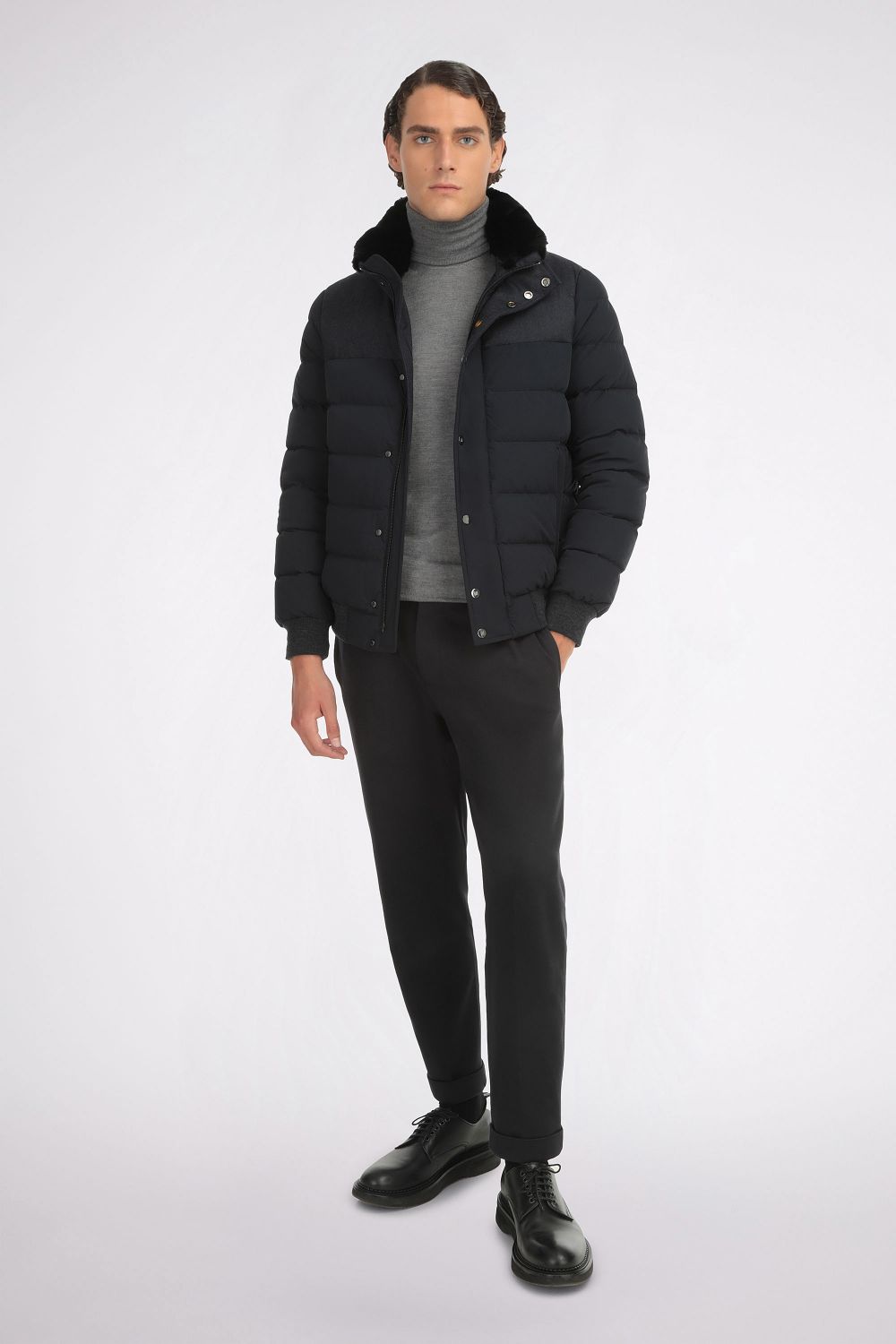 Black feather jacket mens outlet