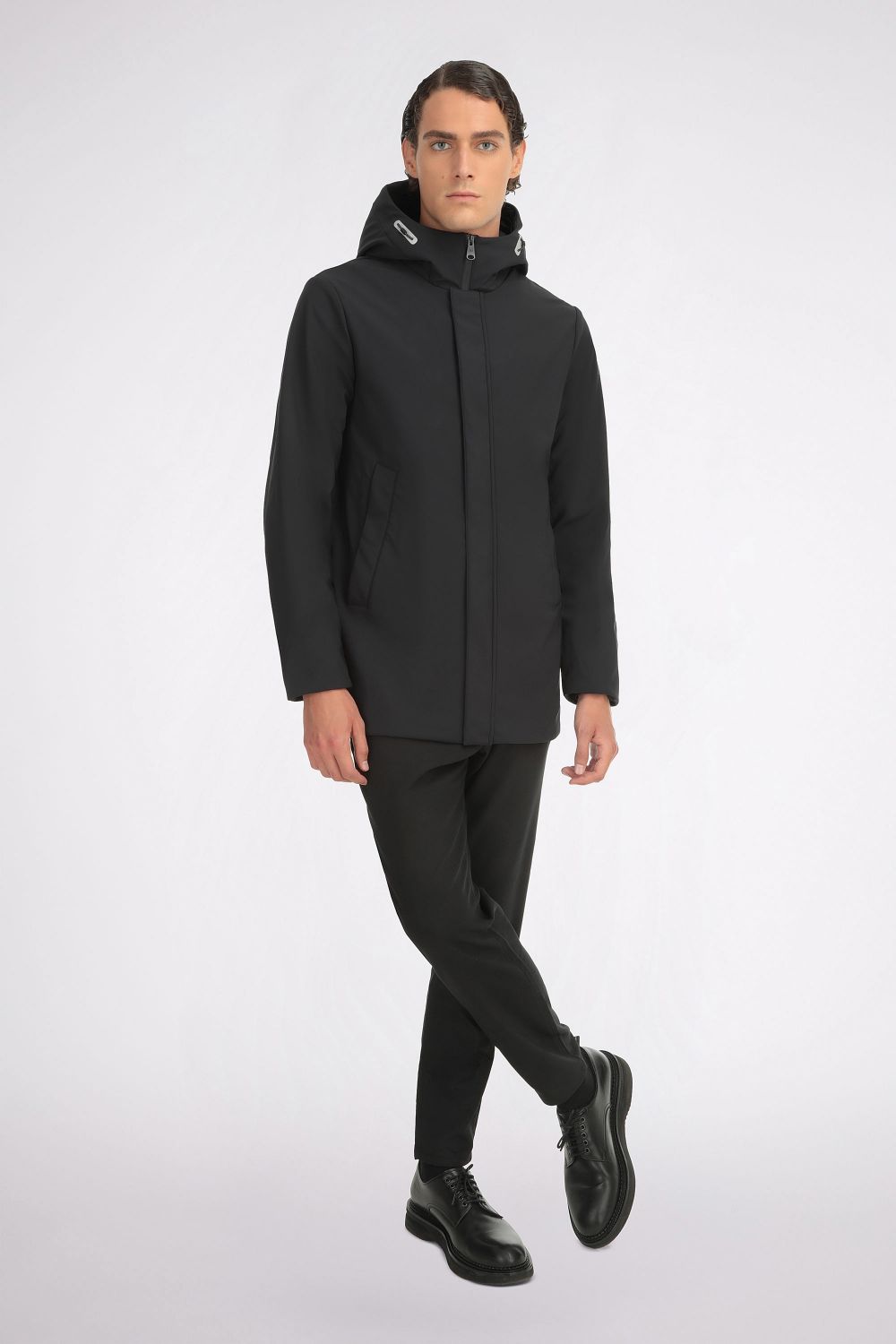 Anti blue top basic parka