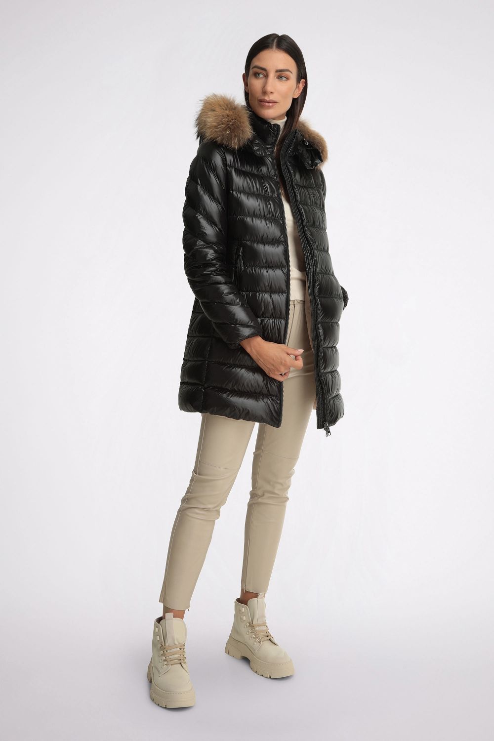 Piumini neri discount lunghi donna