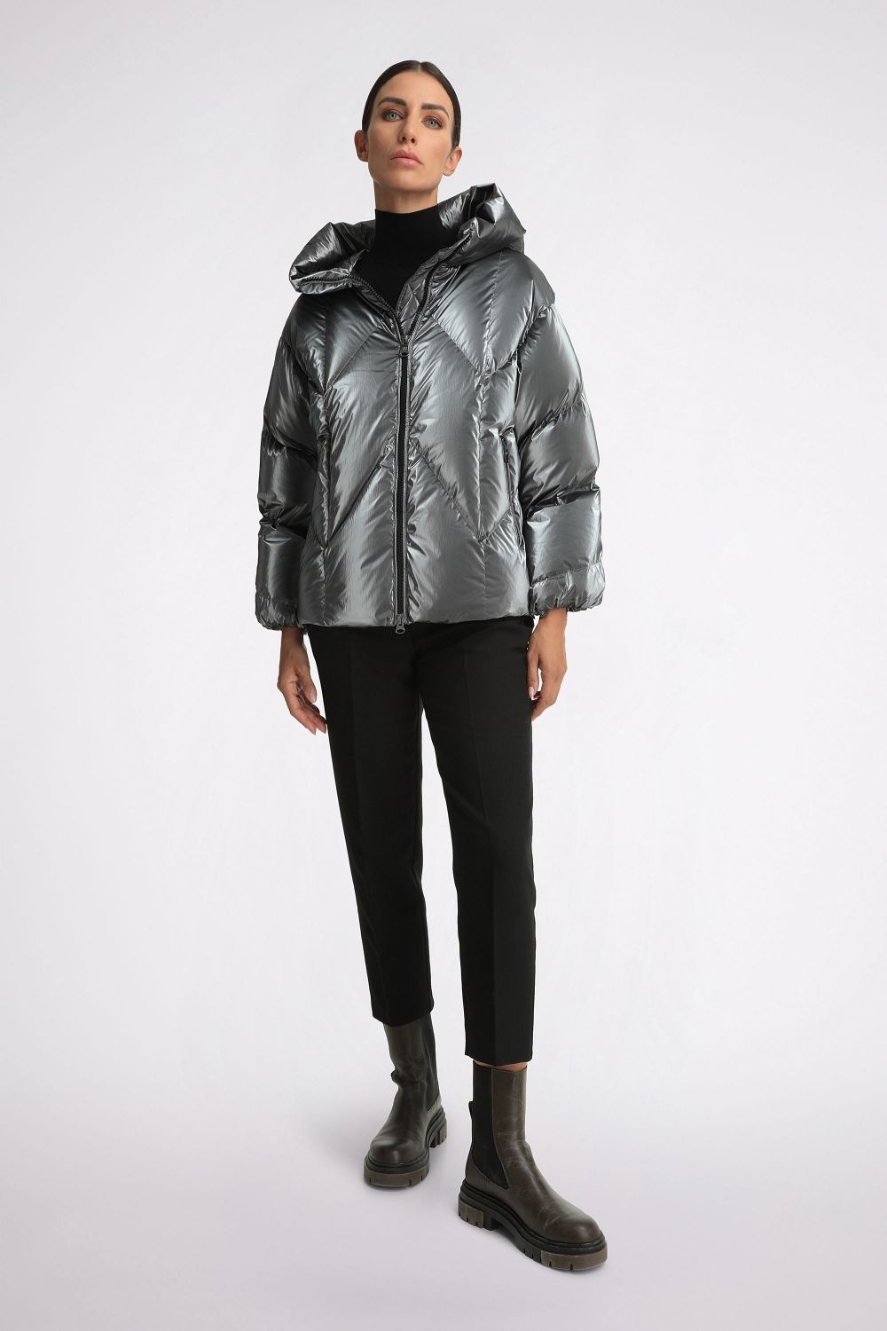 Shiny hotsell grey coat