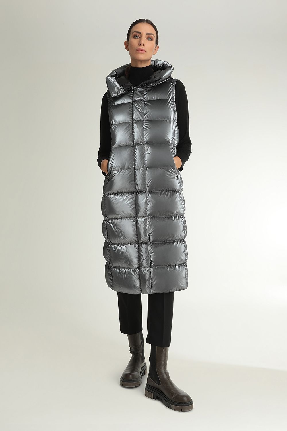 Summer grey detachable sleeves jacket 