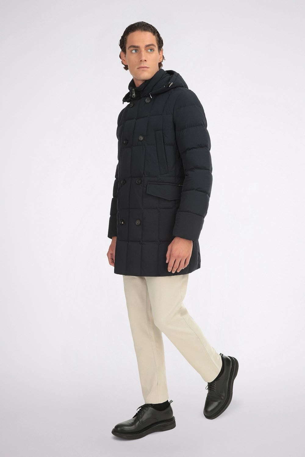 Jordan coat with rectangular quilting