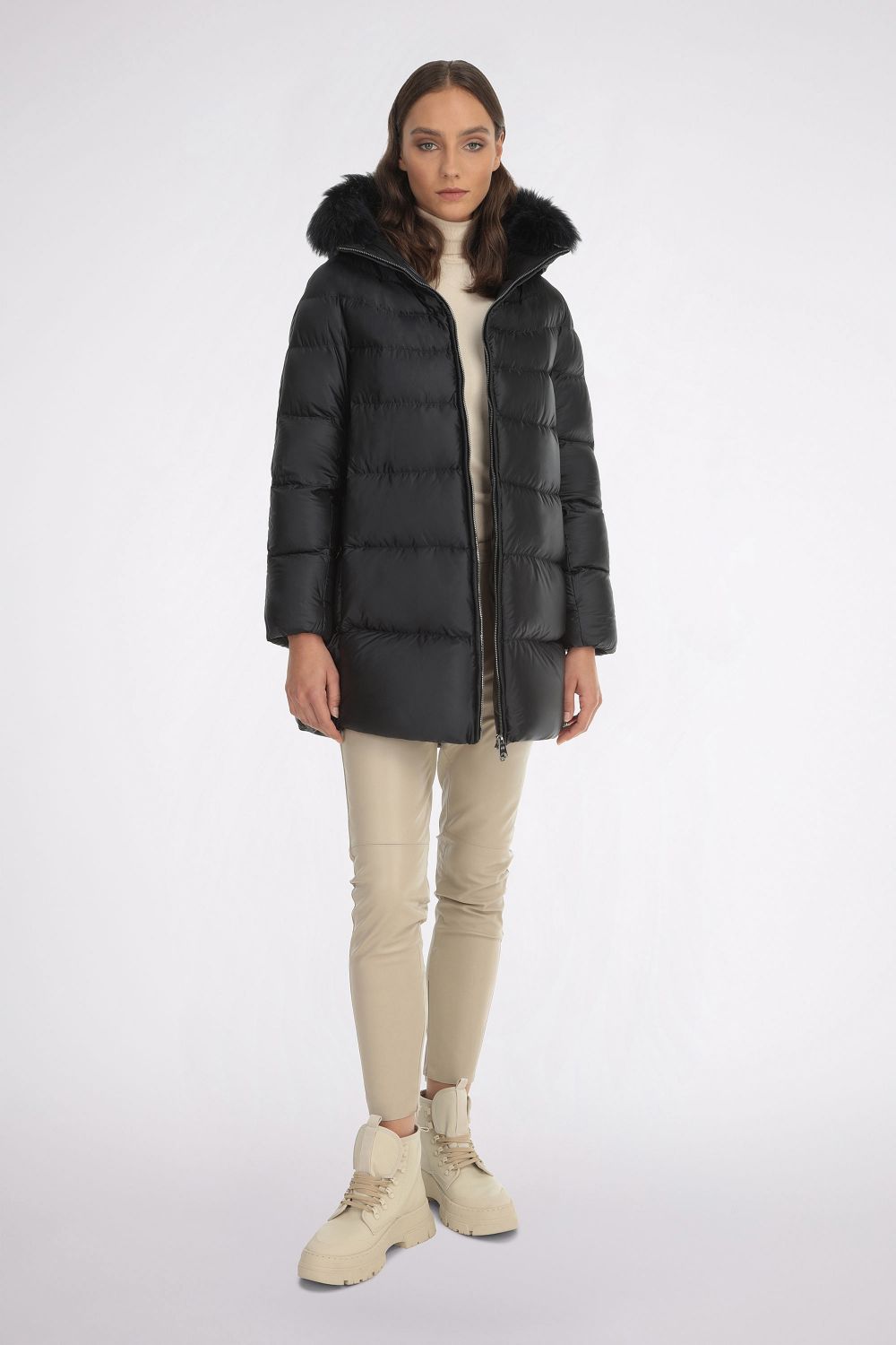 Jacket with blue fur sale hood