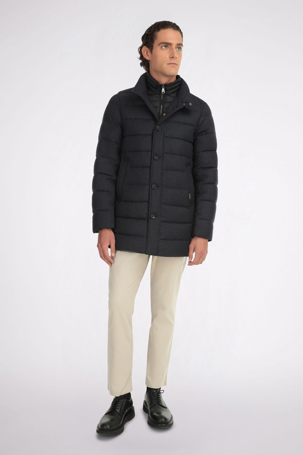 Puffer wool hotsell coat